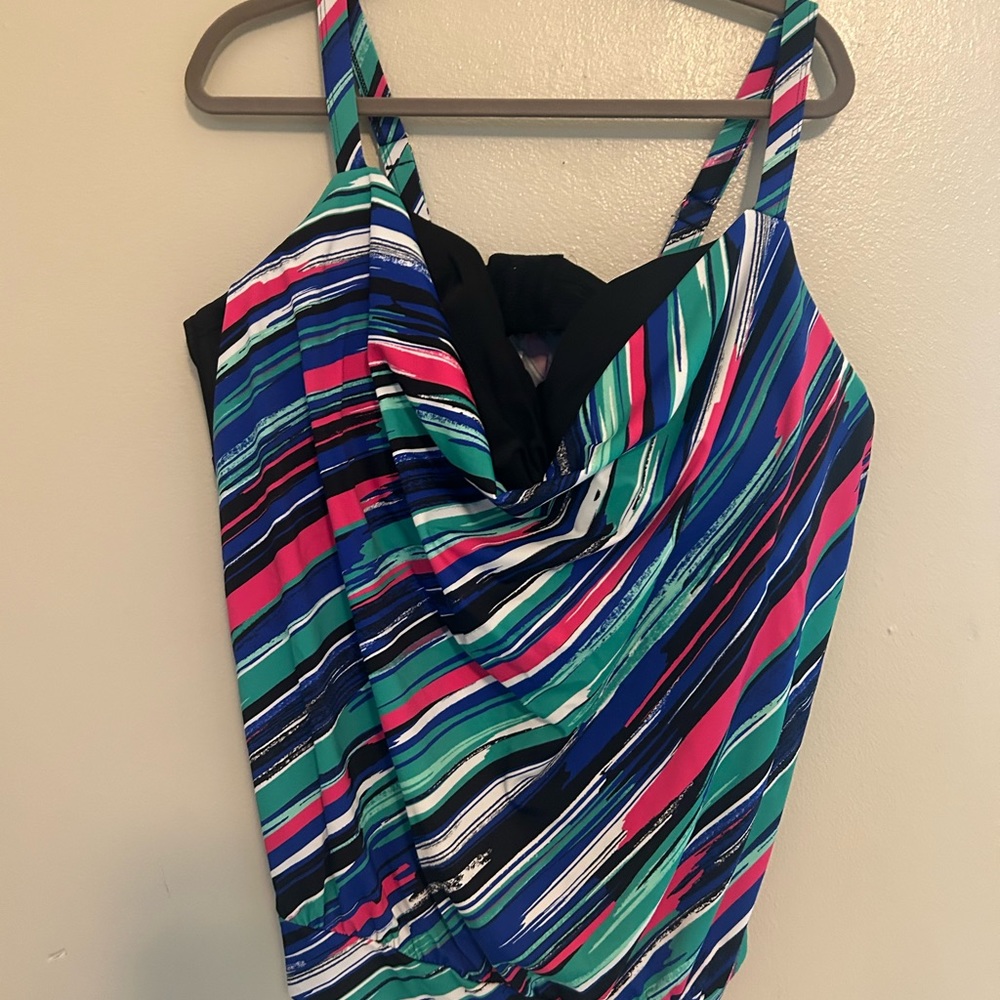 Swimsuits For‎ All Stripped Bathing Suit Top
